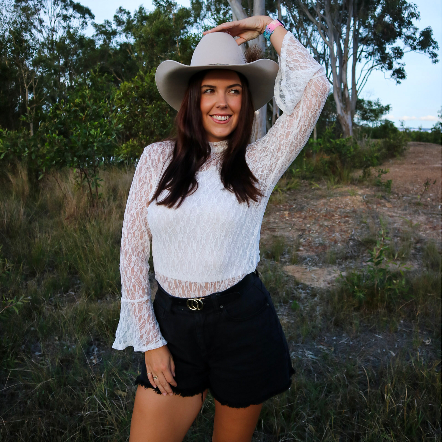 Snow Lace Long Sleeve Top