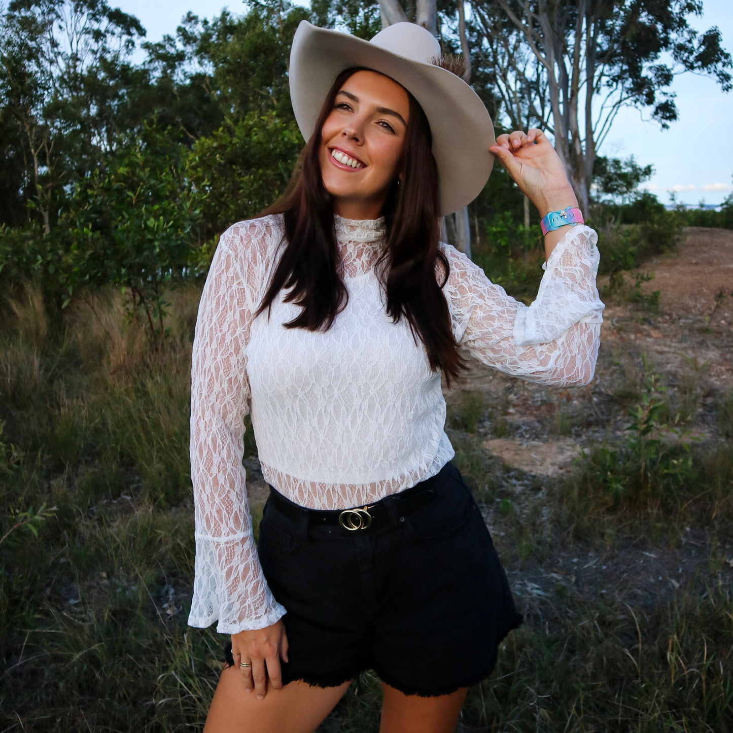 Snow Lace Long Sleeve Top