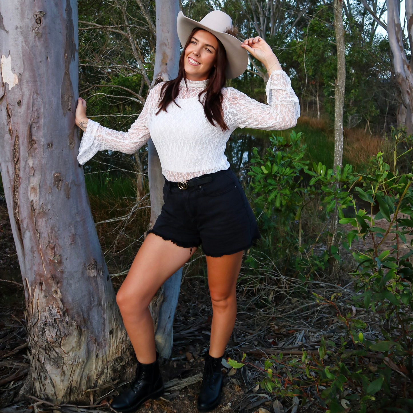 Snow Lace Long Sleeve Top